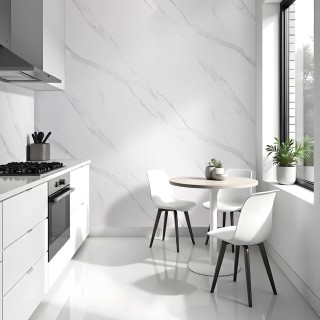 Paneles decorativos para baños y cocinas blanco.