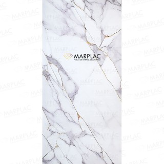 Placa decorativa mármol oscuro con vetas doradas | Interior