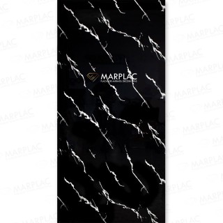 Placa Pvc efecto mármol negra con vetas blancas economicas
