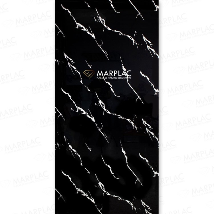 Placa Pvc efecto mármol negra con vetas blancas economicas