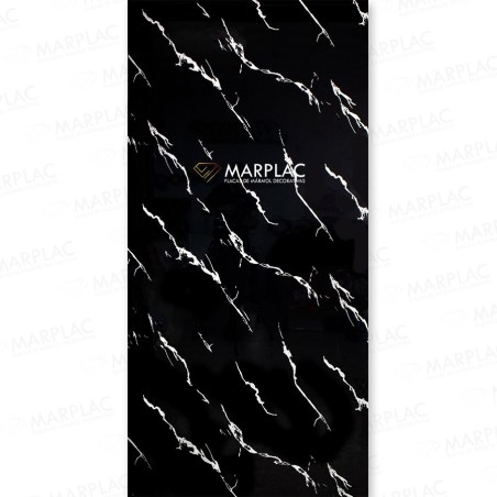 Placa Pvc efecto mármol negra con vetas blancas economicas