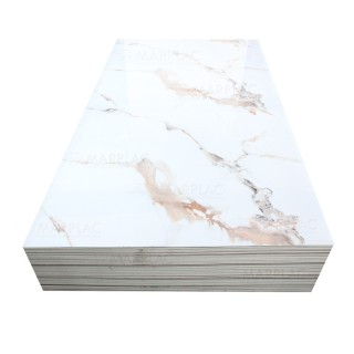 Panel decorativo imitación mármol veta marrón | Interior acogedor Panel decorativo imitación mármol veta marrón | Interior acogedor