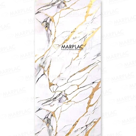 Panel decorativo mármol Venecia brillo | Estilo dorado y minimalista
