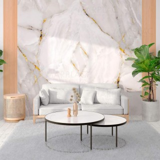 Revestimiento mural efecto mármol Perla | Elegancia y luz interior