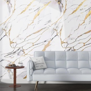 Panel decorativo mármol Venecia brillo | Estilo dorado y minimalista