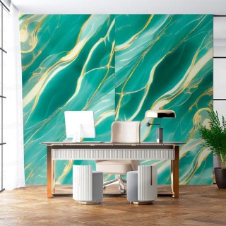 Placa decorativa verde imperial con diseño elegante y moderno Placa decorativa verde imperial con diseño elegante y moderno