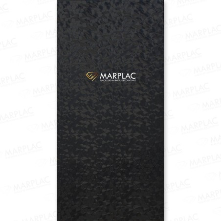 Revestimiento de pared con placas decorativas prisma negro en relieve