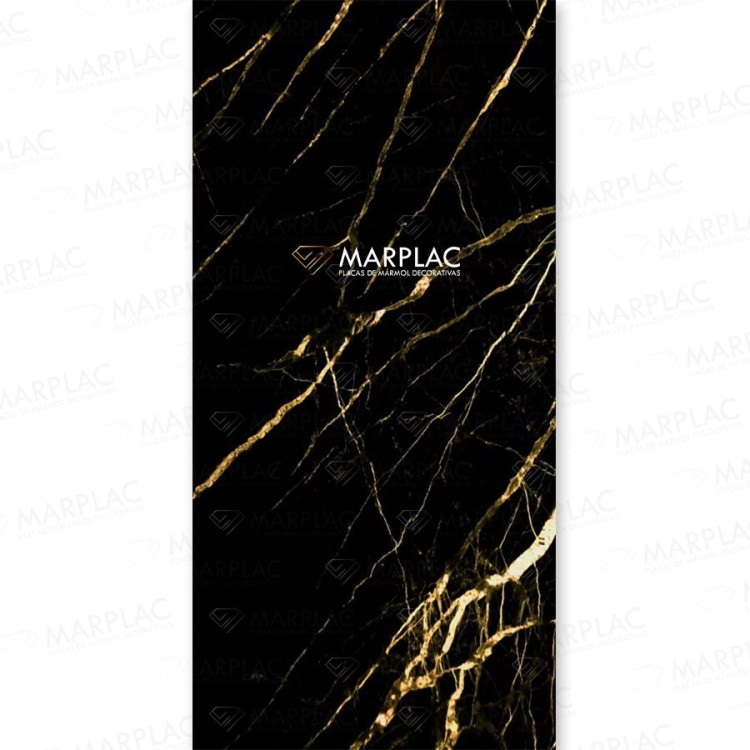 Panel negro con vetas doradas | Estilo lujoso y moderno