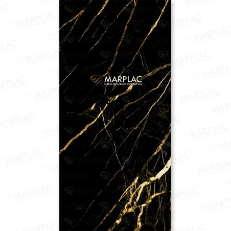 Panel negro con vetas doradas | Estilo lujoso y moderno