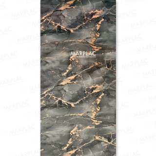 El contraste perfecto entre negro y dorado en una sola placa