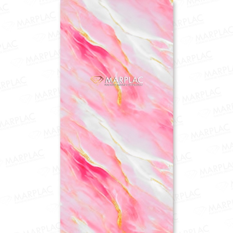 Elegancia rosa efecto mármol con destellos dorados para tus paredes