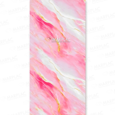 Elegancia rosa efecto mármol con destellos dorados para tus paredes