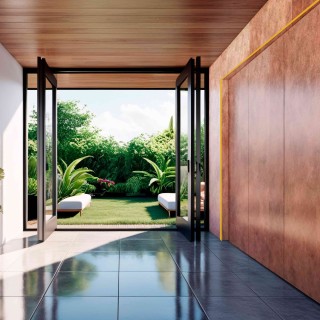 Placa efecto óxido mate ideal para ambientes industriales