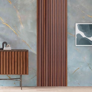 Revestimiento gris con destellos de oro holográfico para decorar