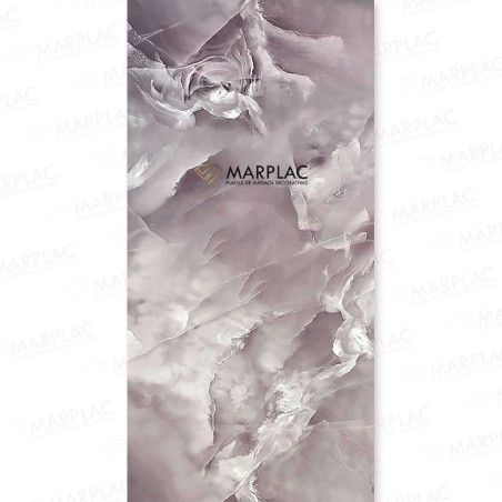 Superficie decorativa lila de inspiración mineral para interiores