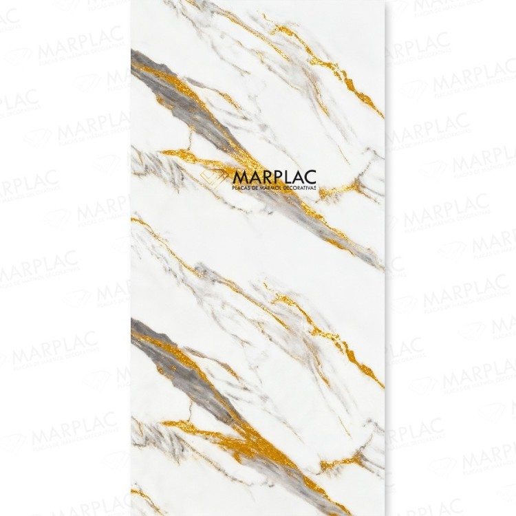 Placa con efecto dorado para interiores con estilo