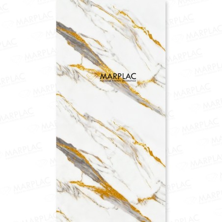 Placa con efecto dorado para interiores con estilo