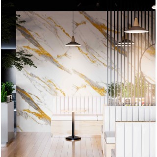 Placa con efecto dorado para interiores con estilo