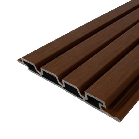 Revestimiento nogal exterior que transforma cualquier pared