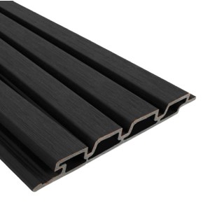 Revestimiento negro exterior para paredes modernas y elegantes