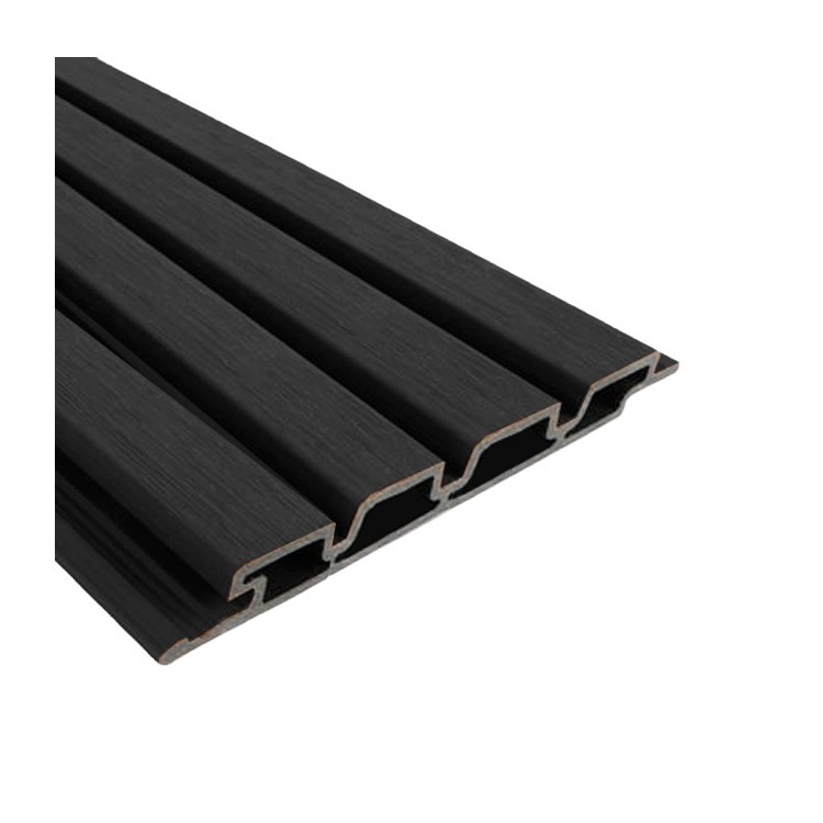 Revestimiento negro exterior para paredes modernas y elegantes