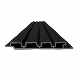 Revestimiento negro exterior para paredes modernas y elegantes