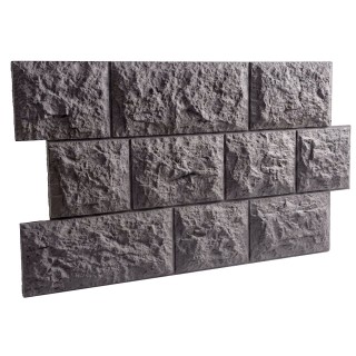 Revestimiento gris con efecto piedra para exterior moderno