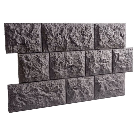 Revestimiento gris con efecto piedra para exterior moderno