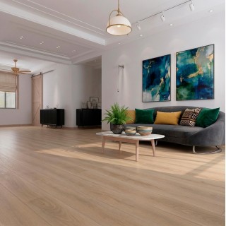 Suelo spc color abeto y fácil de instalar en casa