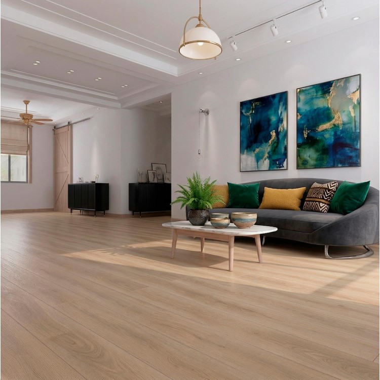 Suelo spc color abeto y fácil de instalar en casa