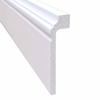 Cubre rodapié blanco alto para reformar, fácil instalación