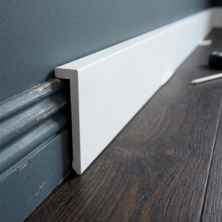 Cubre rodapié blanco para tapar rodapiés sin obra