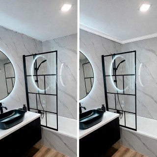 Moldura blanca para techo con acabado elegante