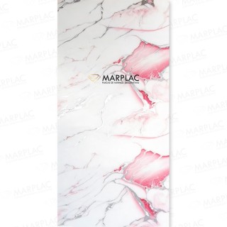 Placa decorativa rosa plateado brillo efecto mármol para interiores