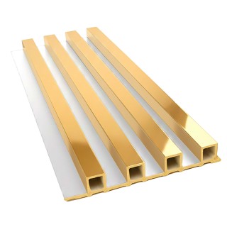 Revestimiento blanco y oro para paredes interiores