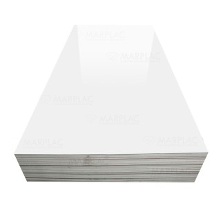 Placa decorativa efecto mármol blanco